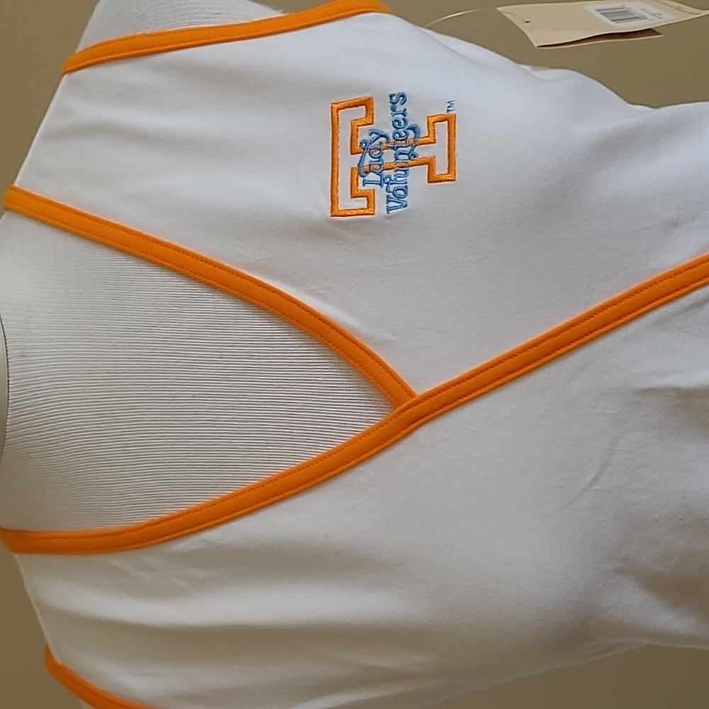 RARE Vintage Tennessee Lady Vols NEW UT ADIDAS Tennis Top White Racer Back Large - Picture 4 of 13